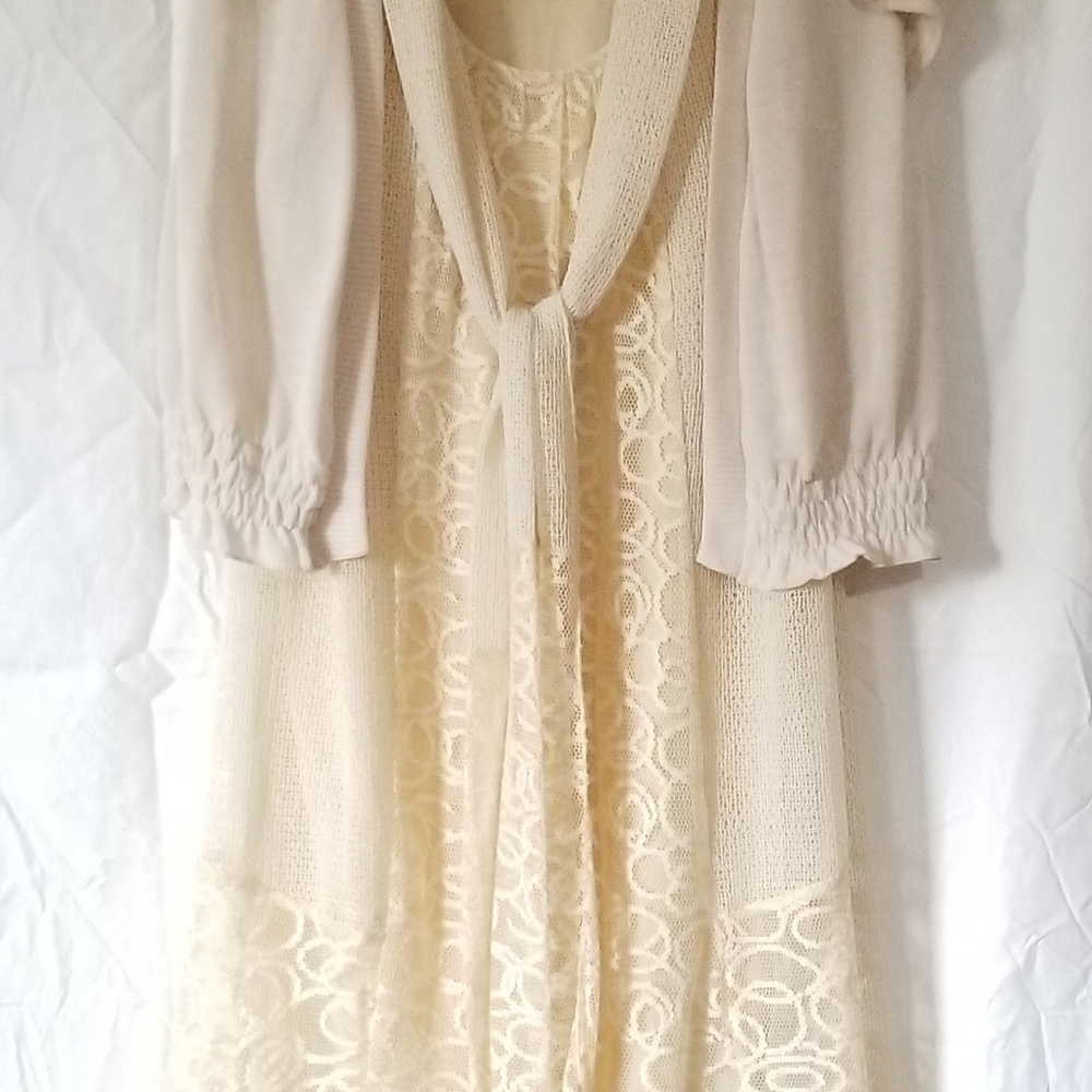 Elegant ladies summer dress with summer jacket